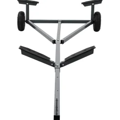 vidaXL Remolque para barcos Plateado 302 x 107 x 42 cm Acero Online
