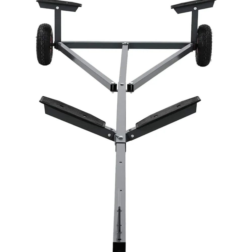 vidaXL Remolque para barcos Plateado 302 x 107 x 42 cm Acero Online