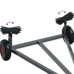 vidaXL Remolque para barcos Plateado 302 x 107 x 42 cm Acero Online