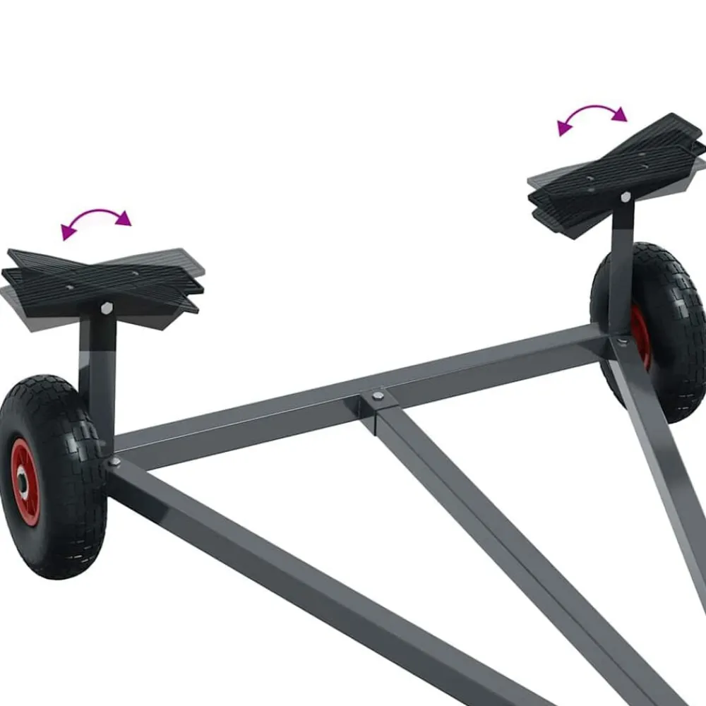 vidaXL Remolque para barcos Plateado 302 x 107 x 42 cm Acero Online