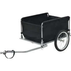 vidaXL Remolque para bicicletas 65 kg Negro y amarillo Best