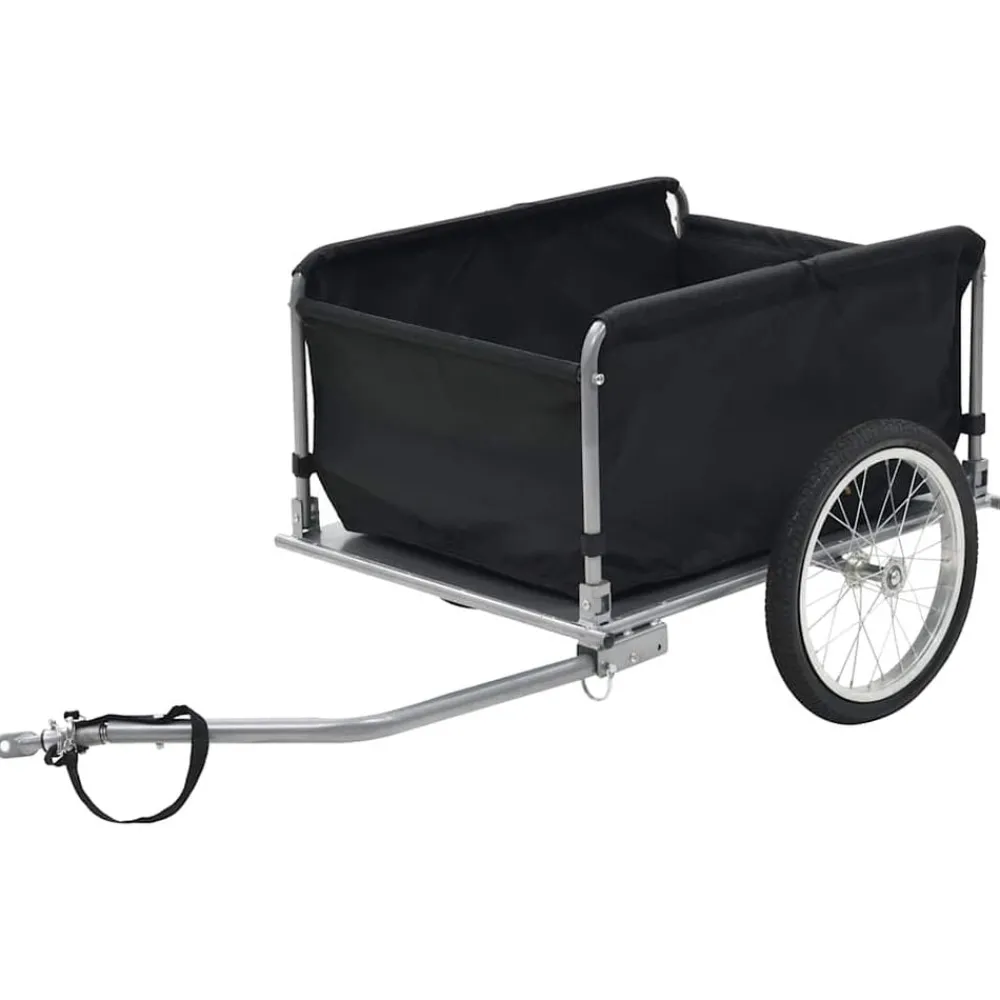 vidaXL Remolque para bicicletas 65 kg Negro y amarillo Best