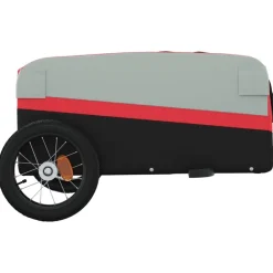 vidaXL Actividades Al Aire Libre-Remolque para bicicleta hierro negro y 30 kg