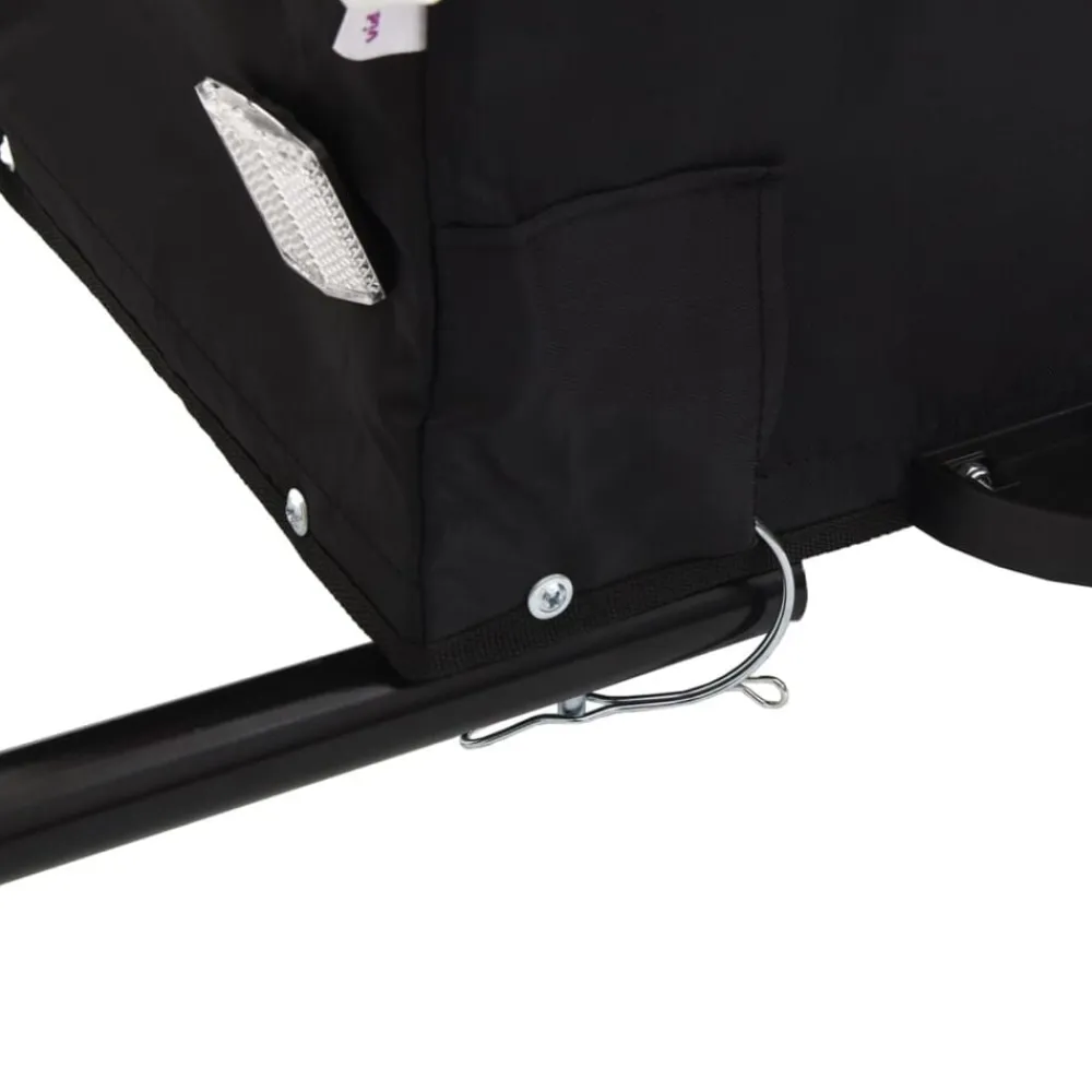 vidaXL Actividades Al Aire Libre-Remolque para bicicleta hierro negro y 30 kg