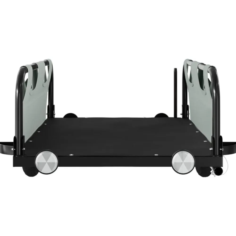 vidaXL Remolque para bicicletas hierro y tela Oxford Gris Best