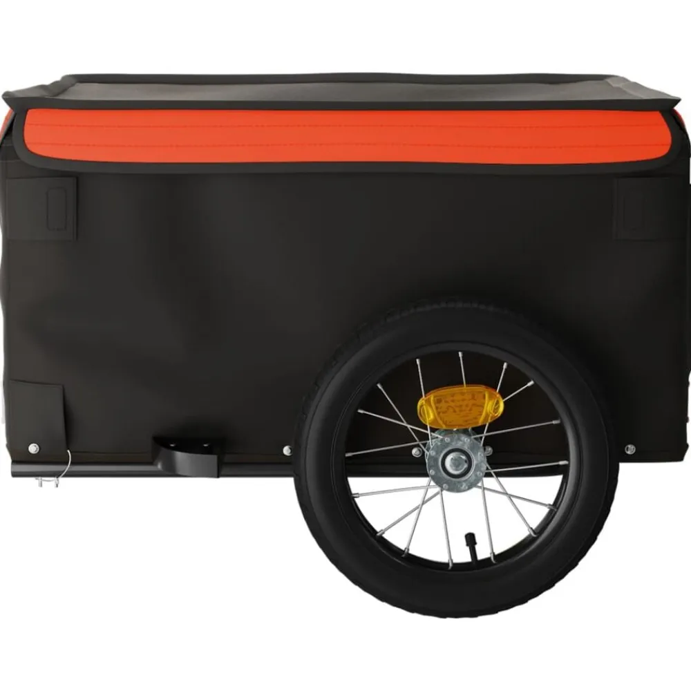 vidaXL Actividades Al Aire Libre-Remolque para bicicleta hierro negro y 30 kg