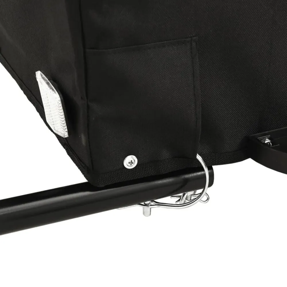 vidaXL Actividades Al Aire Libre-Remolque para bicicleta hierro negro y 30 kg