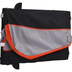 vidaXL Remolque para bicicleta hierro negro y 30 kg Naranja Discount