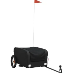 vidaXL Actividades Al Aire Libre-Remolque para bicicleta hierro 30 kg