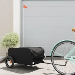 vidaXL Actividades Al Aire Libre-Remolque para bicicleta hierro 30 kg