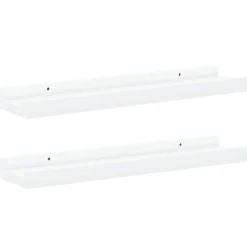 vidaXL Repisa para marcos de fotos 2 uds MDF 40x9x3 cm Blanco Best