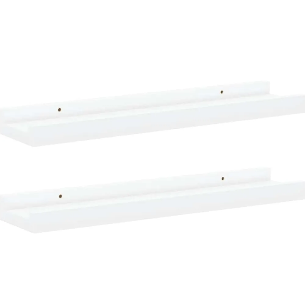vidaXL Repisa para marcos de fotos 2 uds MDF 40x9x3 cm Blanco Best