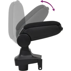 vidaXL Piezas Y Accesorios Para Vehículos-Reposabrazos para coche ABS negro 15x35x(30-47) cm