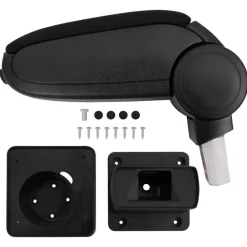 vidaXL Reposabrazos para coche ABS negro 13x31,5x(29-51) cm New