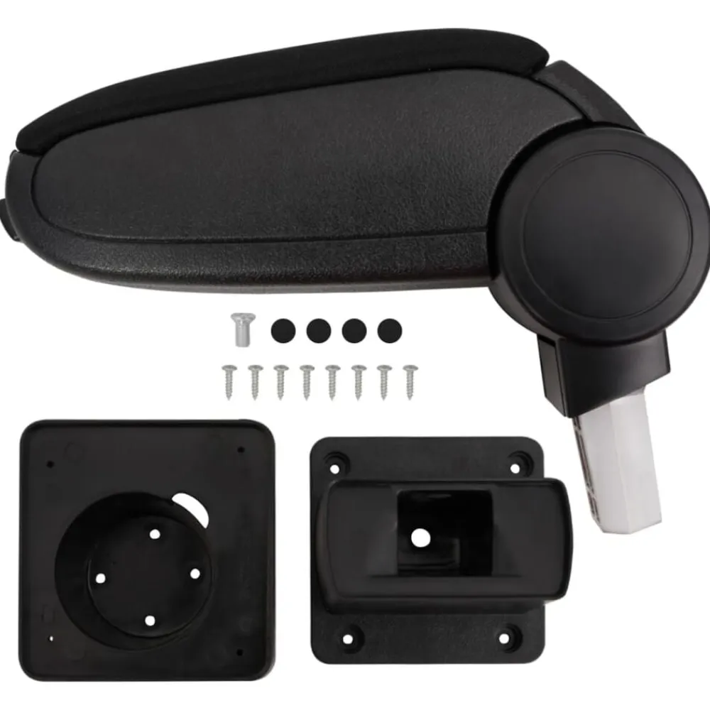 vidaXL Reposabrazos para coche ABS negro 13x31,5x(29-51) cm New