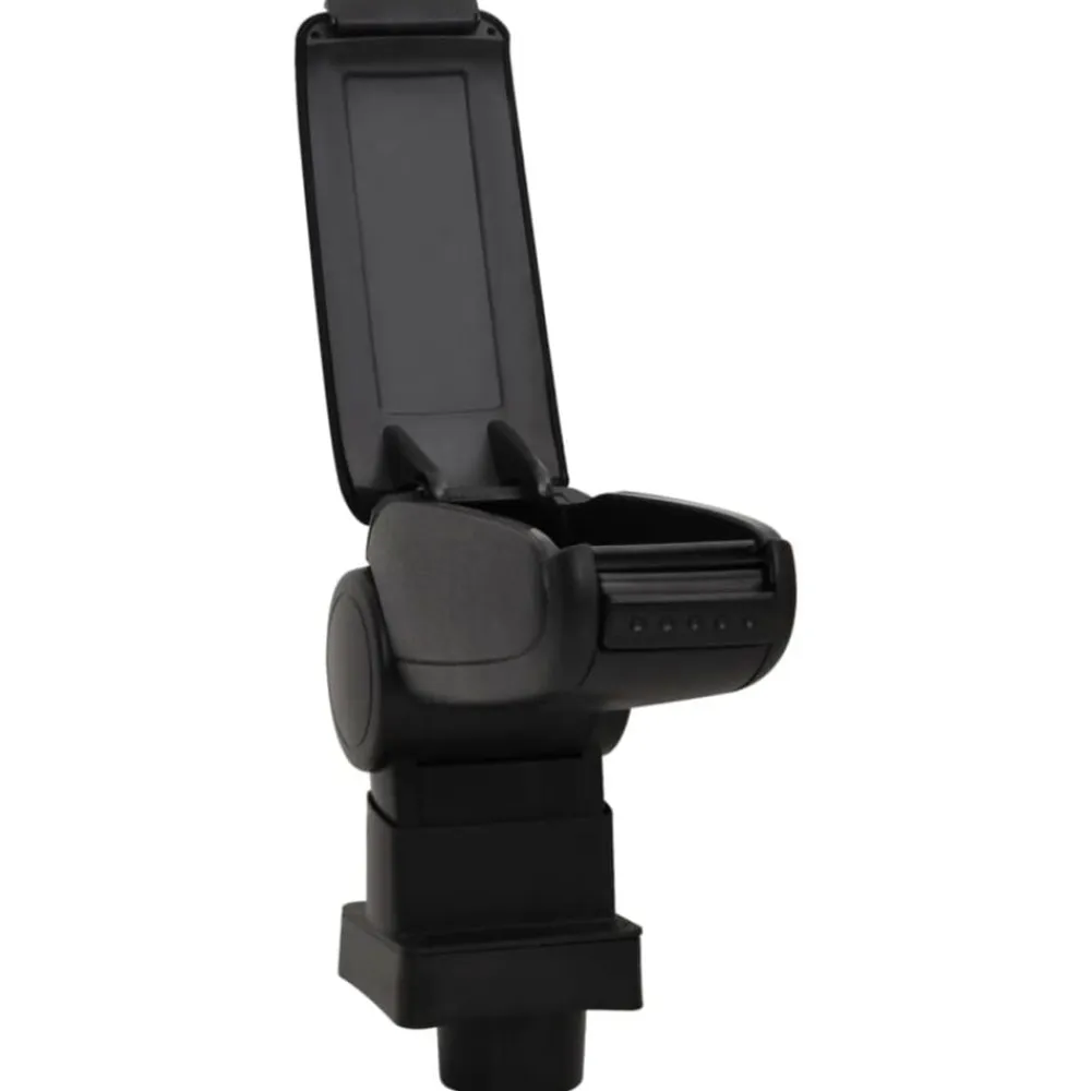 vidaXL Reposabrazos para coche ABS negro 13x31,5x(29-51) cm New