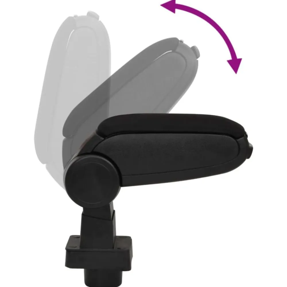 vidaXL Reposabrazos para coche ABS negro 13x31,5x(29-51) cm New