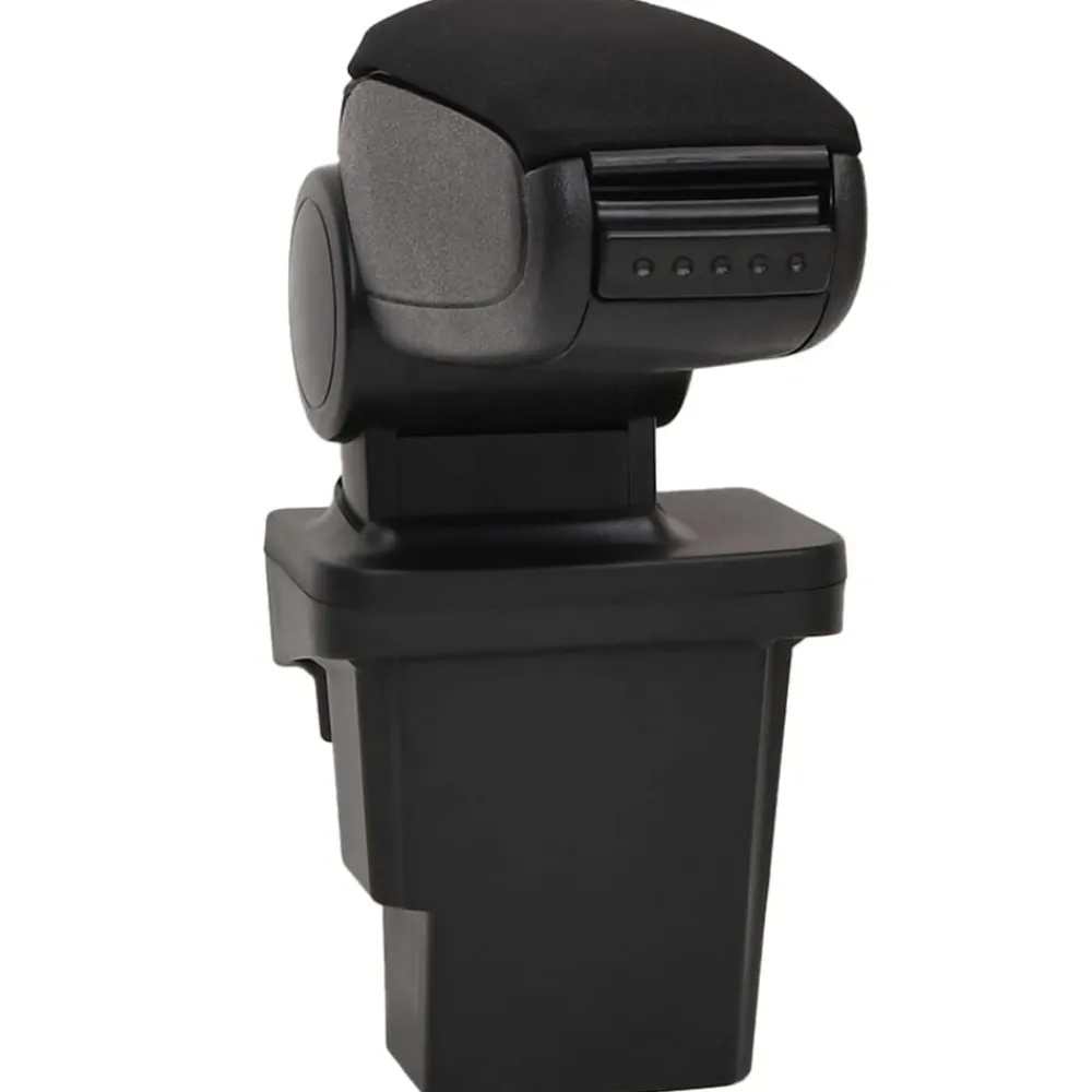 vidaXL Reposabrazos para coche ABS negro 17x32x(37-53) cm New