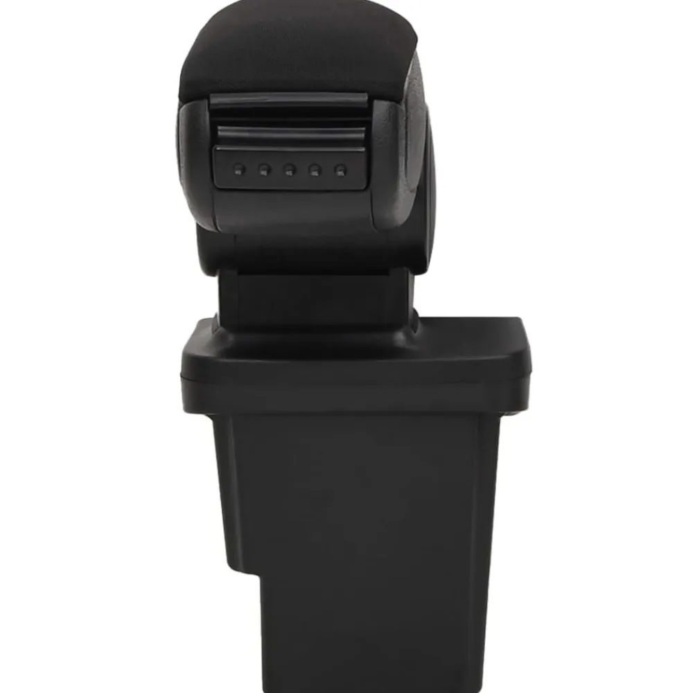vidaXL Reposabrazos para coche ABS negro 17x32x(37-53) cm New