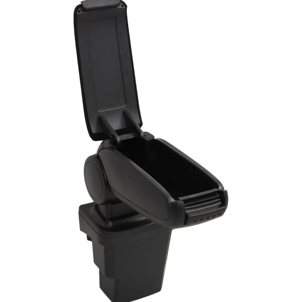 vidaXL Reposabrazos para coche ABS negro 17x32x(37-53) cm New