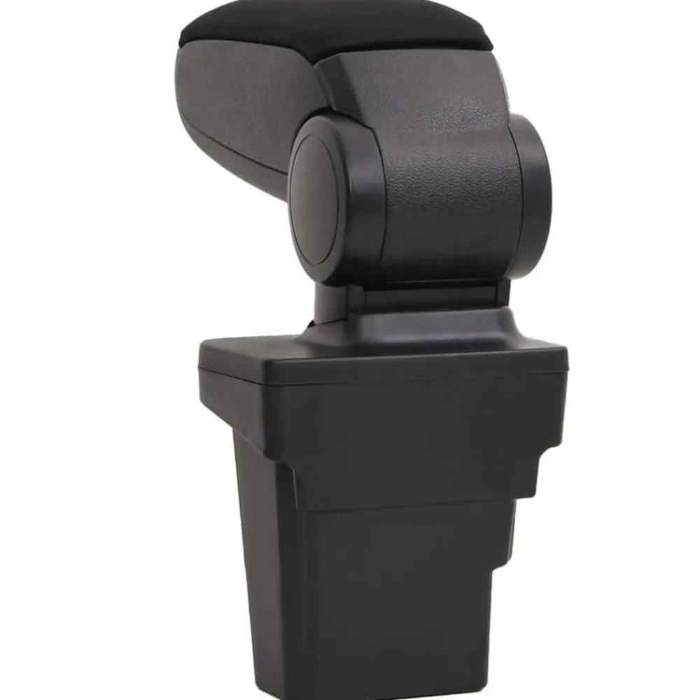 vidaXL Reposabrazos para coche ABS negro 17x32x(37-53) cm New