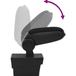 vidaXL Piezas Y Accesorios Para Vehículos-Reposabrazos para coche ABS negro 17x40x(31-49) cm