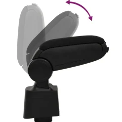 vidaXL Piezas Y Accesorios Para Vehículos-Reposabrazos para coche ABS negro 12x34x(35-47) cm