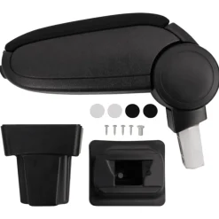 vidaXL Reposabrazos para coche ABS negro 11,5x32x(30-50) cm Clearance