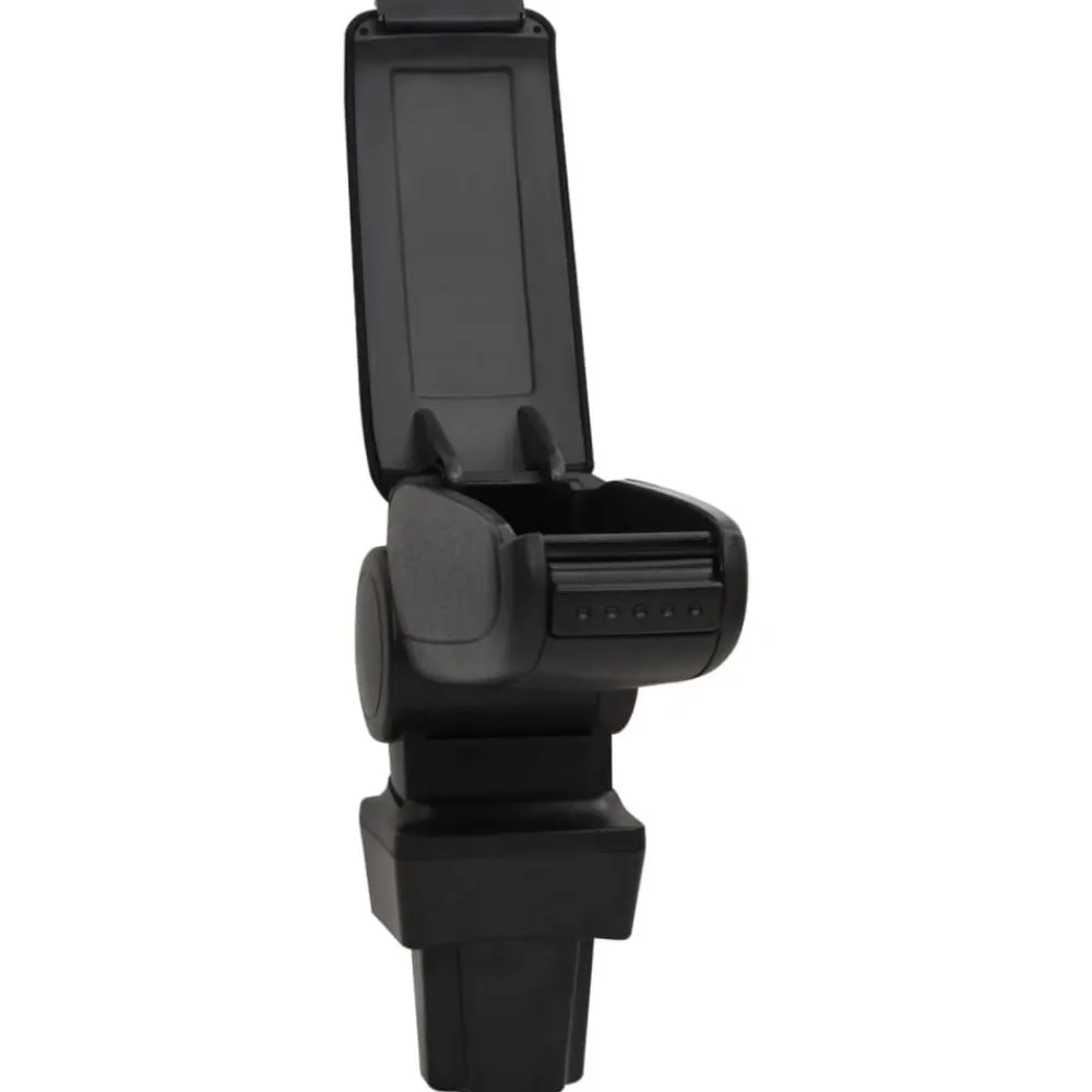 vidaXL Reposabrazos para coche ABS negro 11,5x32x(30-50) cm Clearance