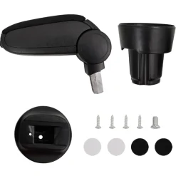 vidaXL Reposabrazos para coche ABS negro 13x33x(33-49) cm Discount