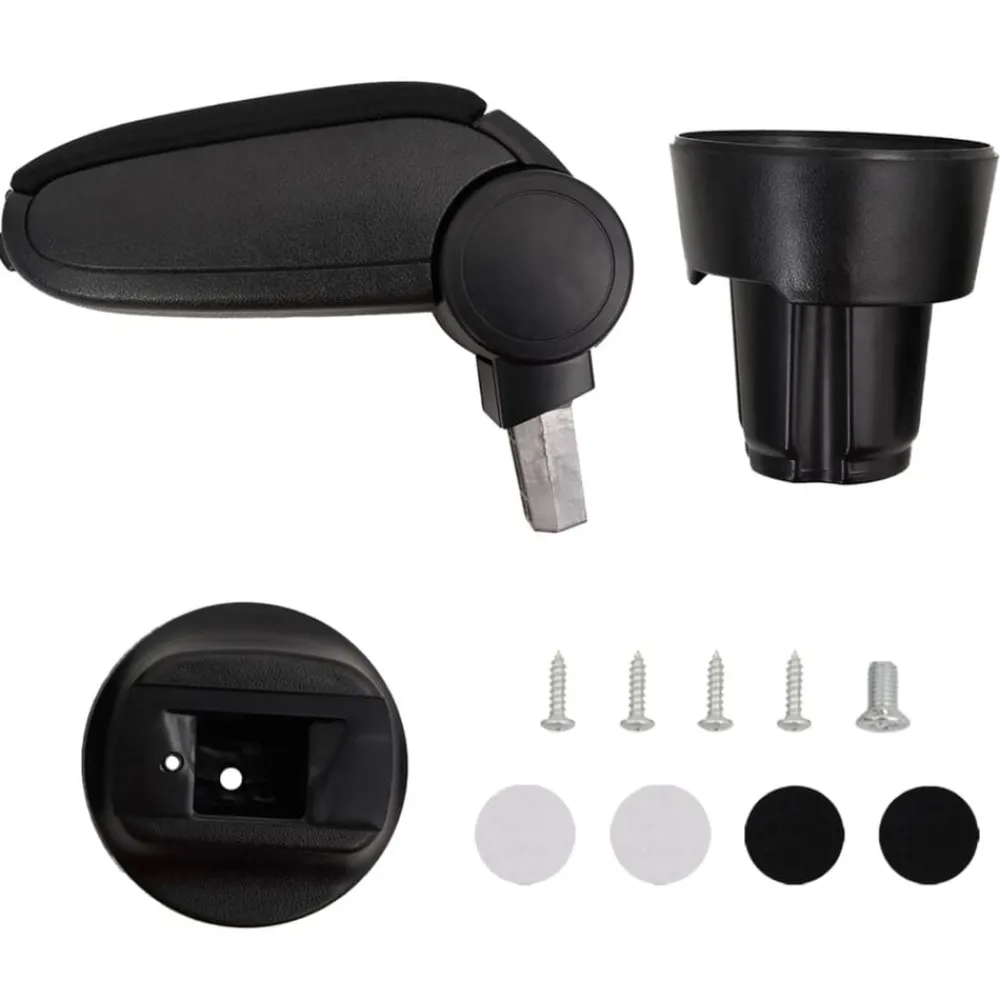 vidaXL Reposabrazos para coche ABS negro 13x33x(33-49) cm Discount
