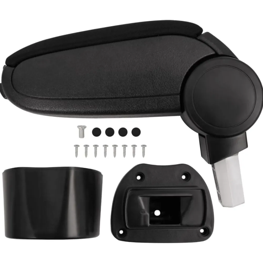 vidaXL Piezas Y Accesorios Para Vehículos-Reposabrazos para coche ABS negro 14,5x31,5x(30-48) cm