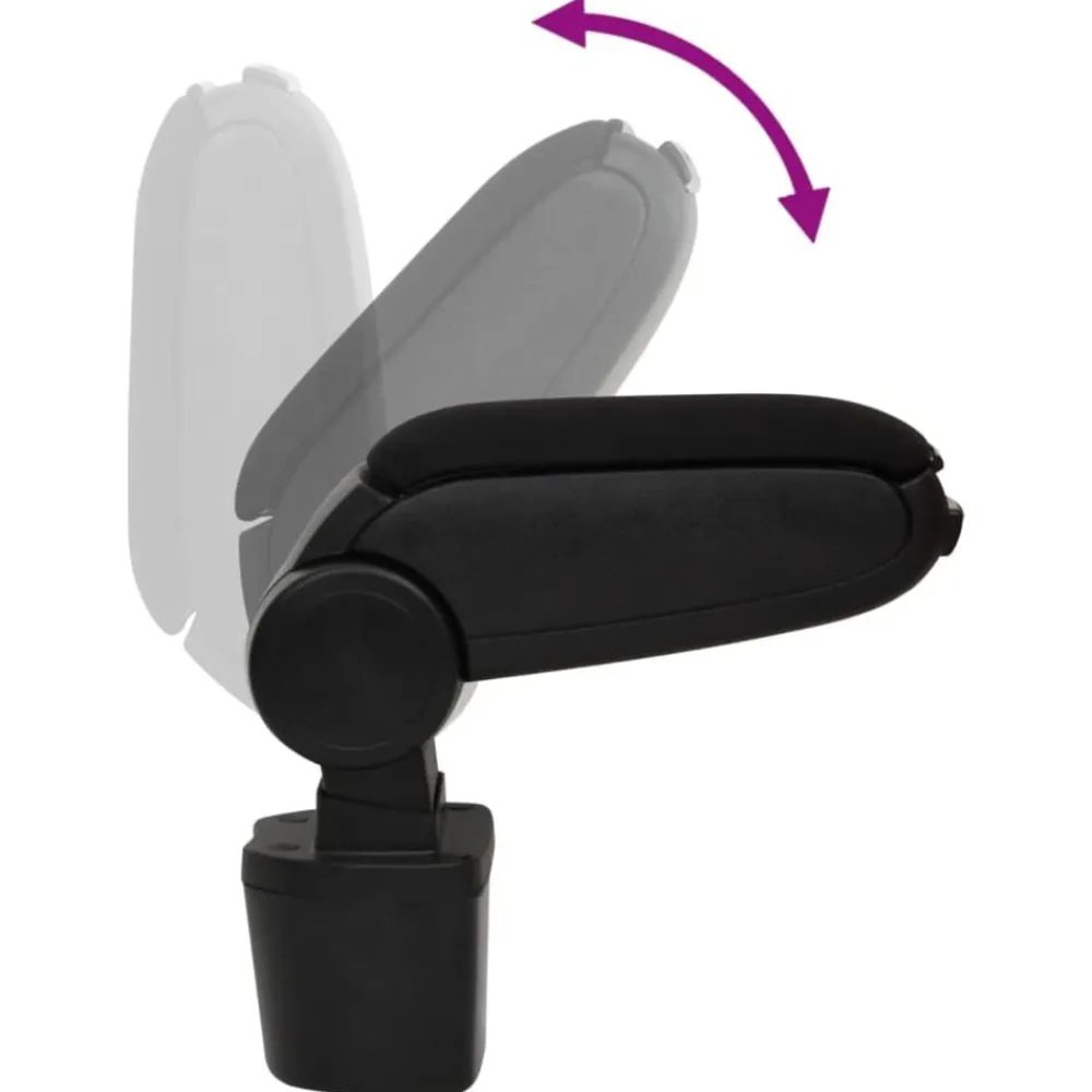 vidaXL Piezas Y Accesorios Para Vehículos-Reposabrazos para coche ABS negro 14,5x31,5x(30-48) cm
