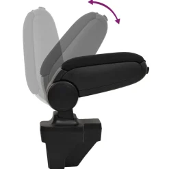 vidaXL Reposabrazos para coche ABS negro 15x35x(33-49,5) cm Hot
