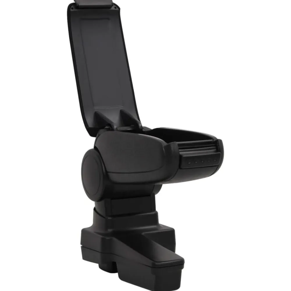 vidaXL Piezas Y Accesorios Para Vehículos-Reposabrazos para coche ABS negro 14,5x32x(27-46) cm