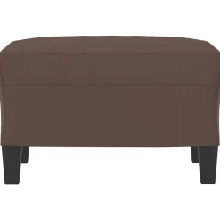 vidaXL Reposapiés de cuero sintético marrón 60x50x41 cm Marrón Discount
