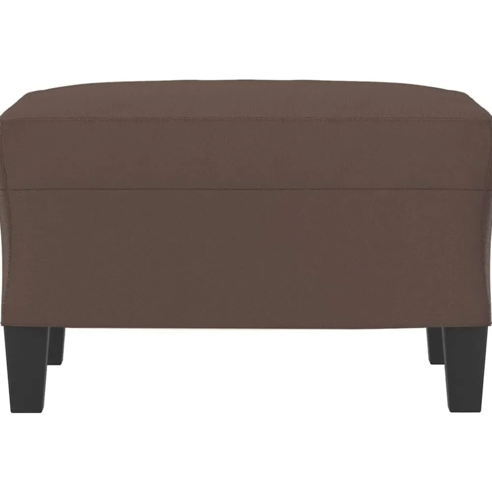 vidaXL Reposapiés de cuero sintético marrón 60x50x41 cm Marrón Discount