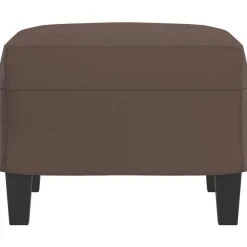vidaXL Reposapiés de cuero sintético marrón 60x50x41 cm Marrón Discount