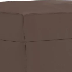 vidaXL Reposapiés de cuero sintético marrón 60x50x41 cm Marrón Discount