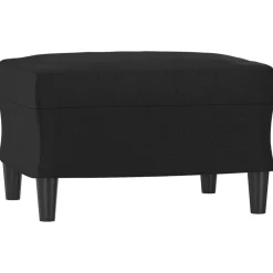 vidaXL Otomanas-Reposapiés de cuero sintético 60x50x41 cm