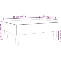 vidaXL Reposapiés de cuero sintético 77x55x31 cm Gris Sale