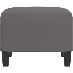 vidaXL Reposapiés de cuero sintético 60x50x41 cm Gris Online