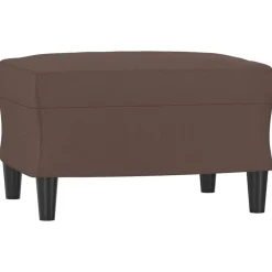 vidaXL Reposapiés de cuero sintético marrón 60x50x41 cm Marrón Sale