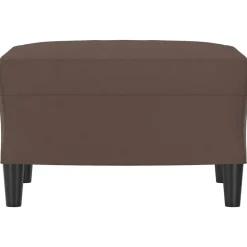 vidaXL Reposapiés de cuero sintético marrón 60x50x41 cm Marrón Sale