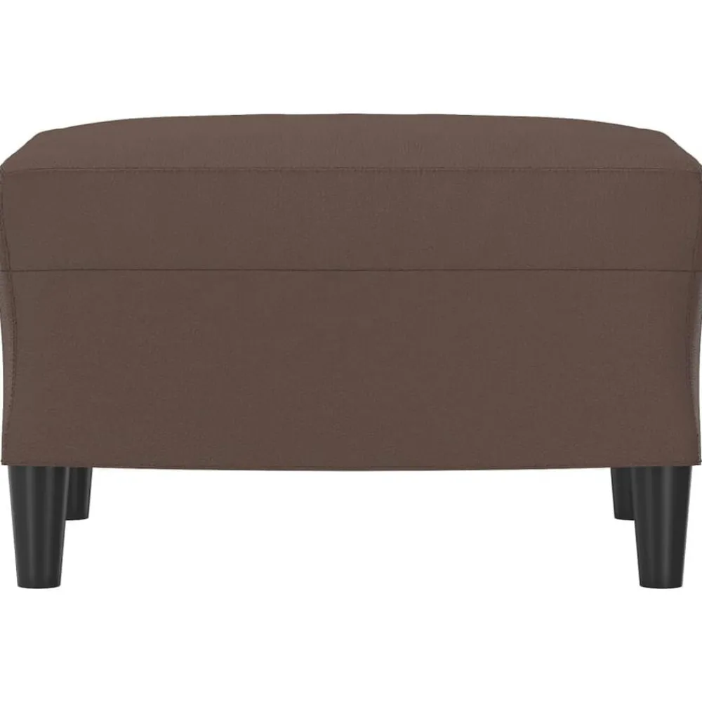 vidaXL Reposapiés de cuero sintético marrón 60x50x41 cm Marrón Sale
