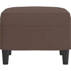 vidaXL Reposapiés de cuero sintético marrón 60x50x41 cm Marrón Sale