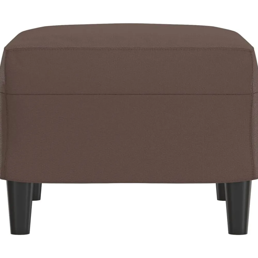 vidaXL Reposapiés de cuero sintético marrón 60x50x41 cm Marrón Sale