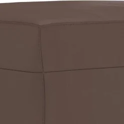 vidaXL Reposapiés de cuero sintético marrón 60x50x41 cm Marrón Sale