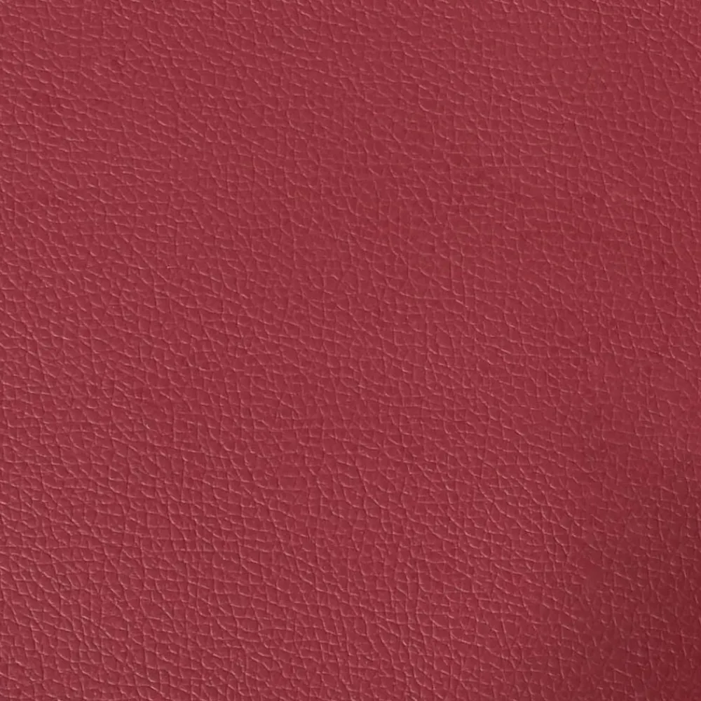 vidaXL Otomanas-Reposapiés de cuero sintético rojo tinto 60x50x41 cm