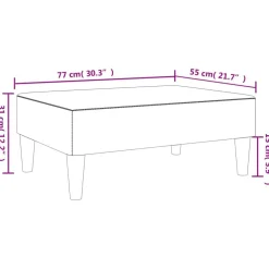 vidaXL Reposapiés de cuero sintético 77x55x31 cm Negro New